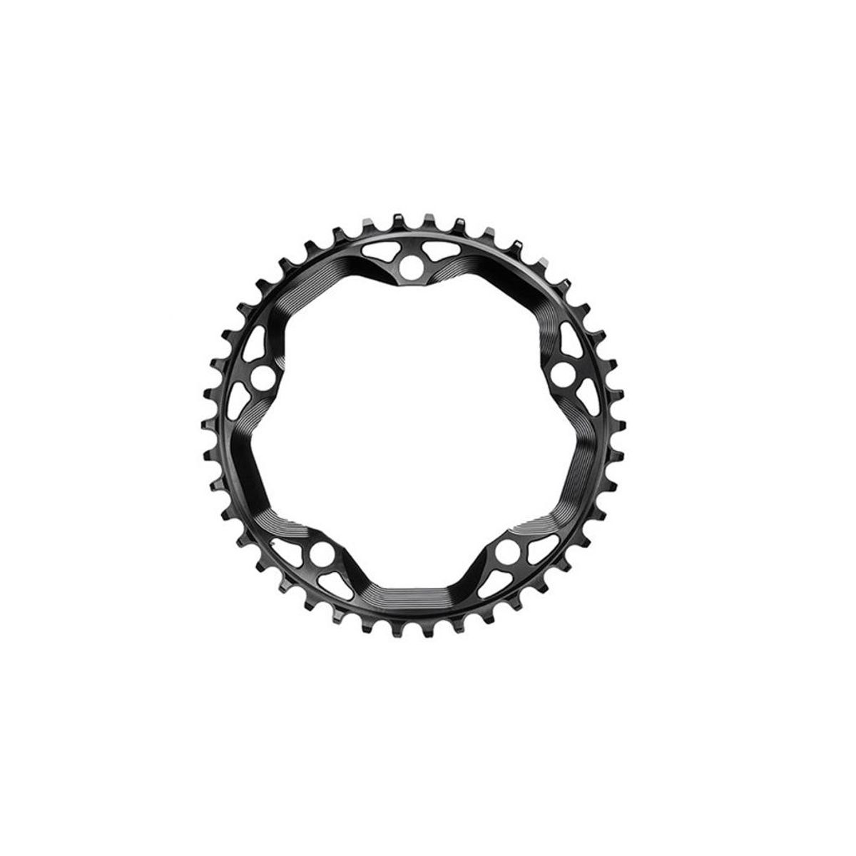 absoluteBLACK Rund klinge - 5 Huller - Singlespeed - ø130 mm - 42T - Sort