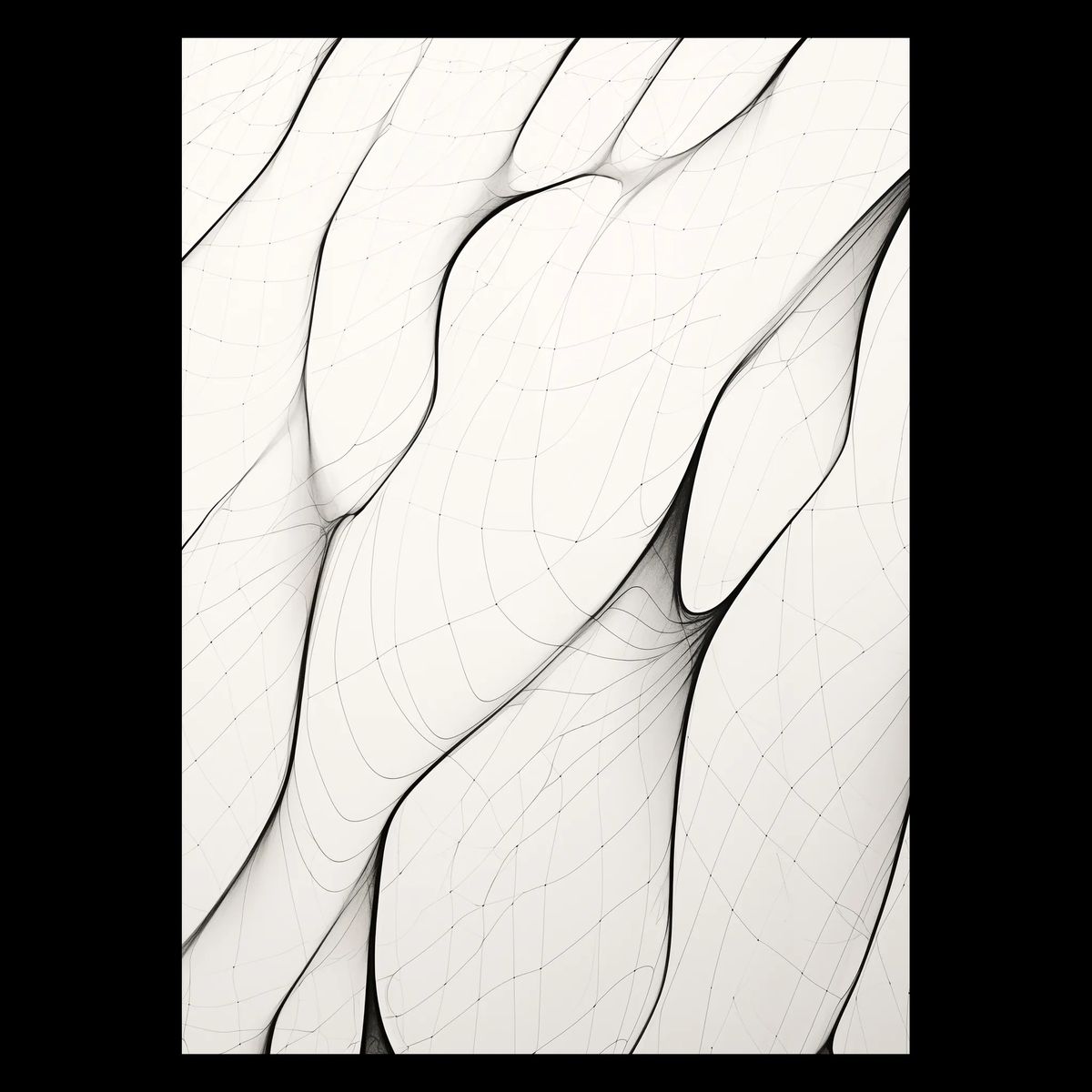 Abstract Curves Plakat 21x30 cm (A4) / Ingen ramme