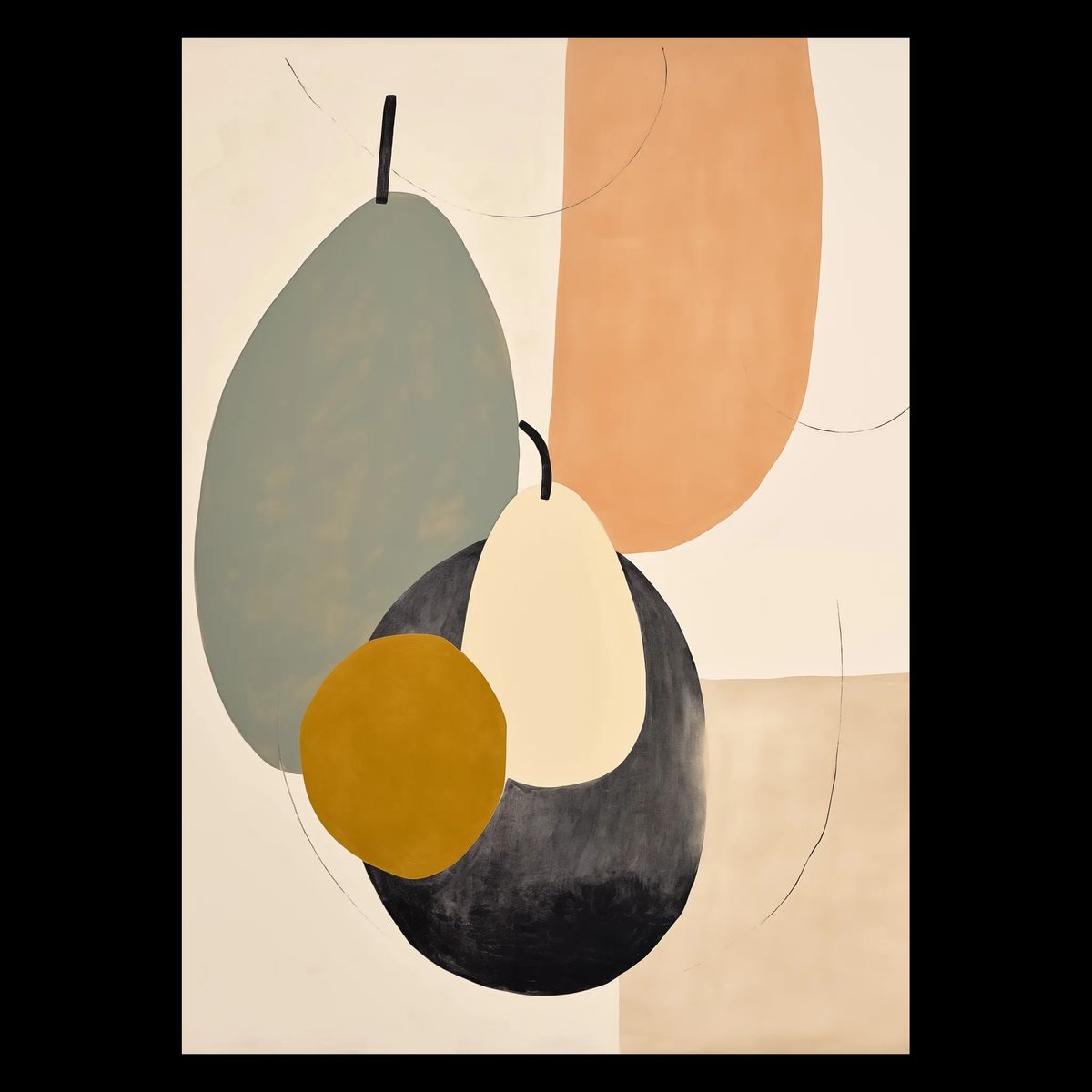 Abstract Fruits Plakat 21x30 cm (A4) / Ingen ramme