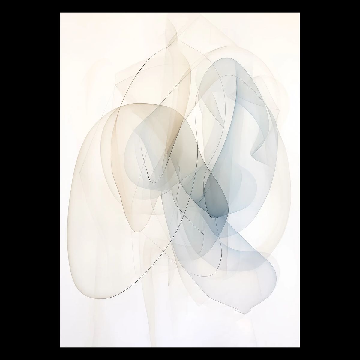 Abstractions Of Lightness No. 1 Plakat 30x42 cm (A3) / Hvid Egetræ