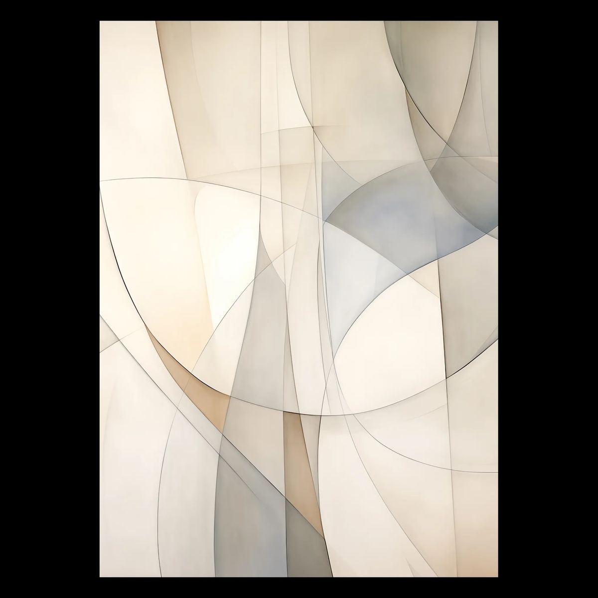 Abstractions Of Lightness No. 4 Plakat 30x42 cm (A3) / Hvid Egetræ