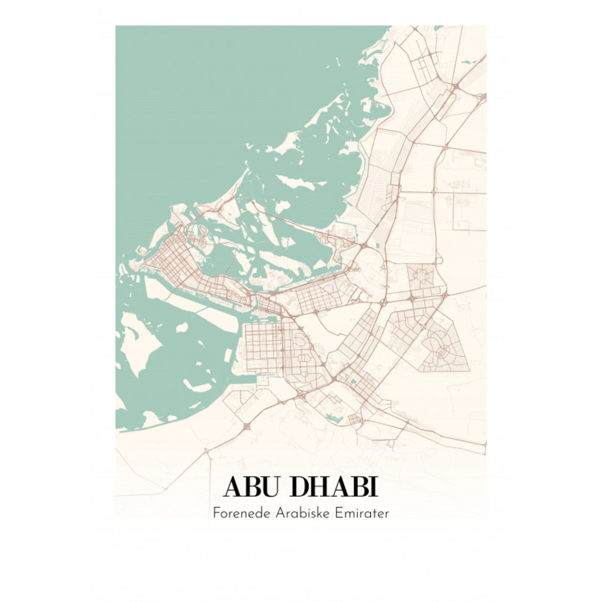 Abu Dhabi - Forenede Arabiske Emirater 35x50 cm (B3)