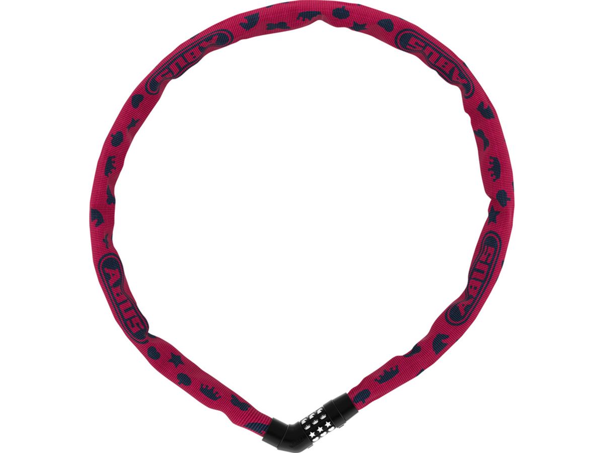 Abus 4804C Steel-O-Chain - Kædelås - 75cm - Pink symbols