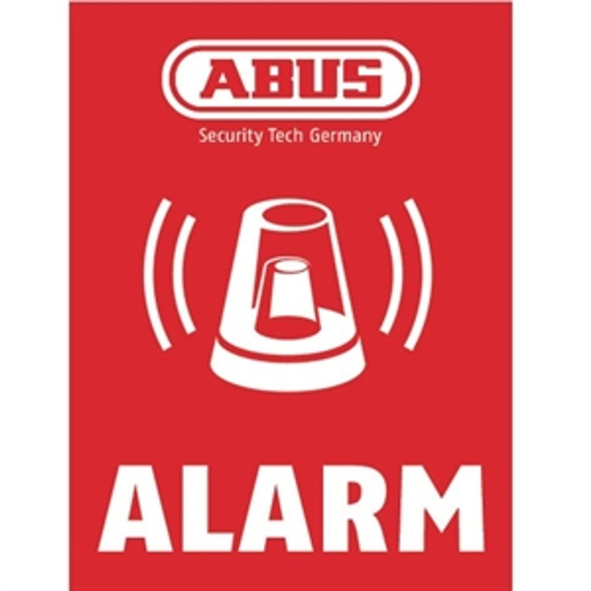 ABUS advarselsklistermærke, alarm 60 x 80 mm