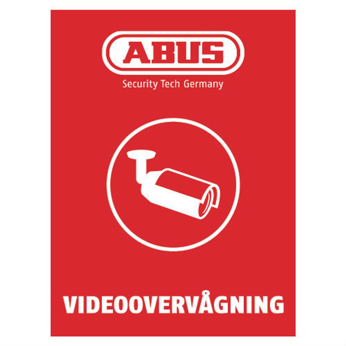 ABUS Advarselsklistermærke, Videoovervågning 60x80mm