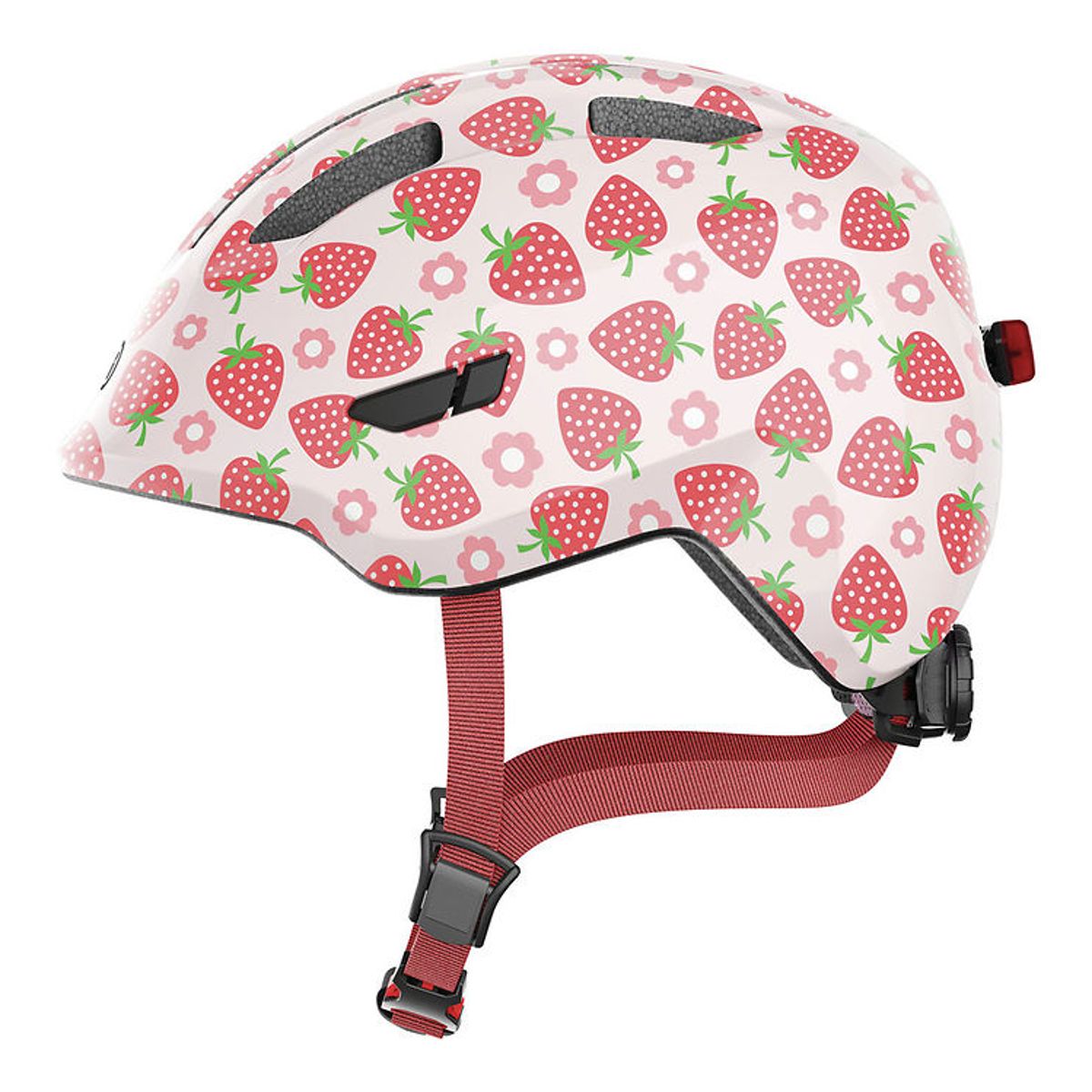 Abus Cykelhjelm - Smiley 3.0 Led - Rose Strawberry