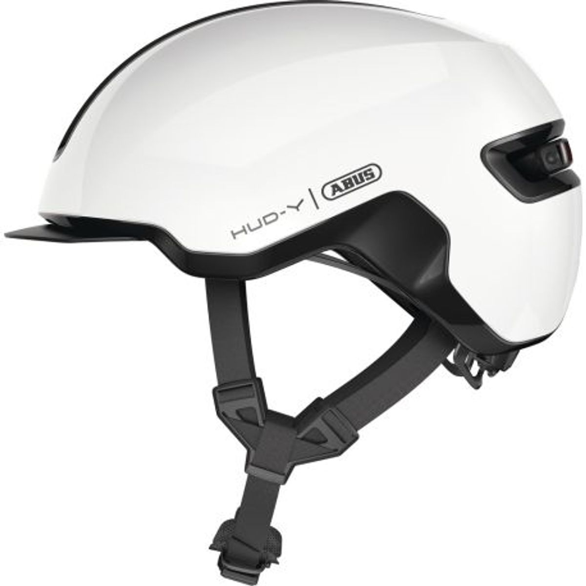 Abus HUD-Y shiny white cykelhjelm