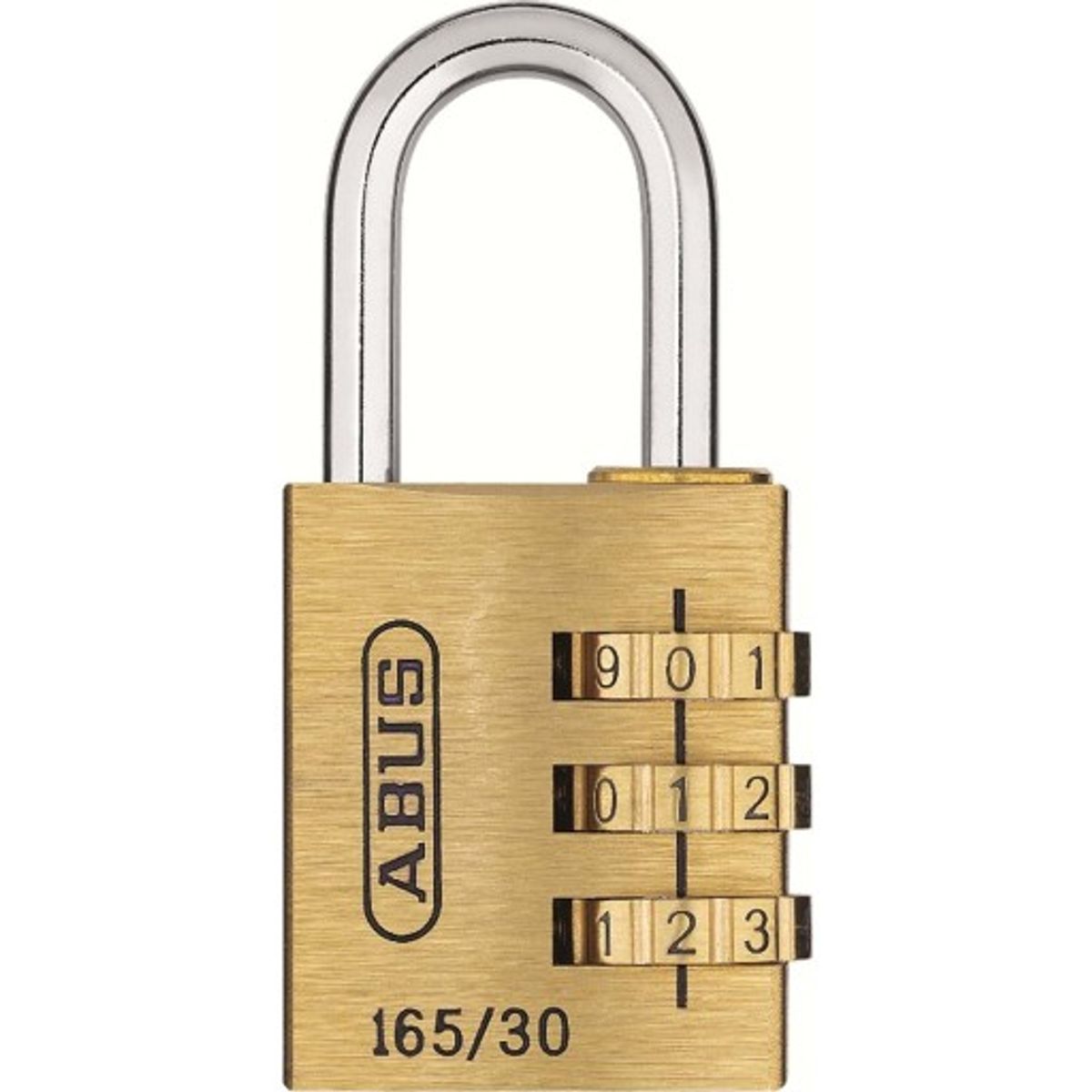 Abus kodelås i messing 165/30