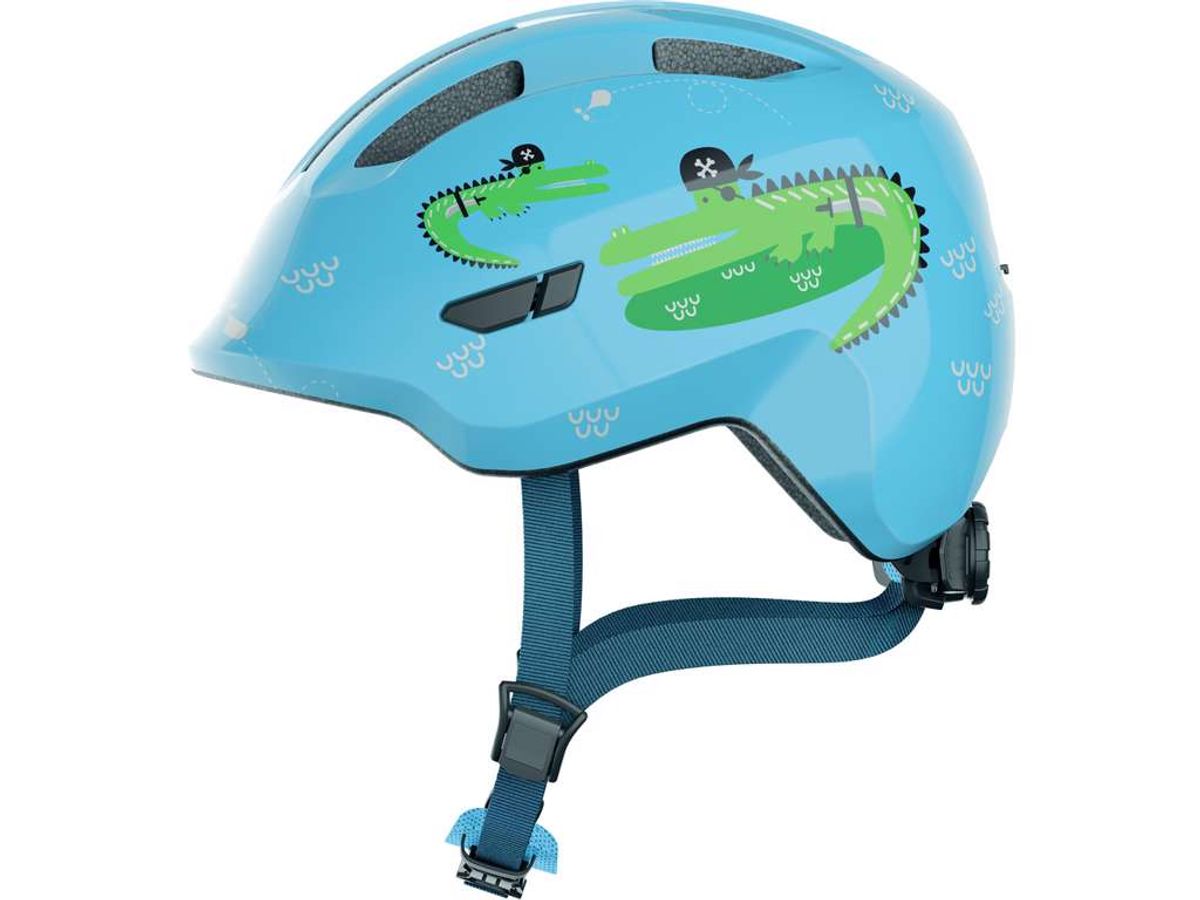 Abus Smiley 3.0 - Cykelhjelm til børn - Blue Croco - Str. 45-50 cm