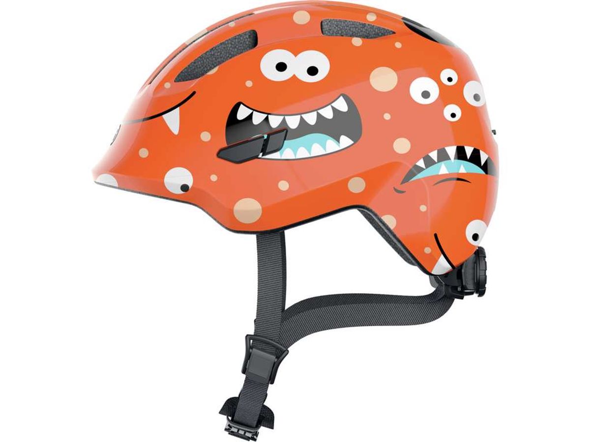 Abus Smiley 3.0 - Cykelhjelm til børn - Orange monster - Str. 45-50 cm