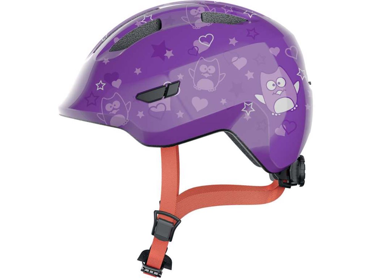 Abus Smiley 3.0 - Cykelhjelm til børn - Purple Star - Str. 45-50 cm