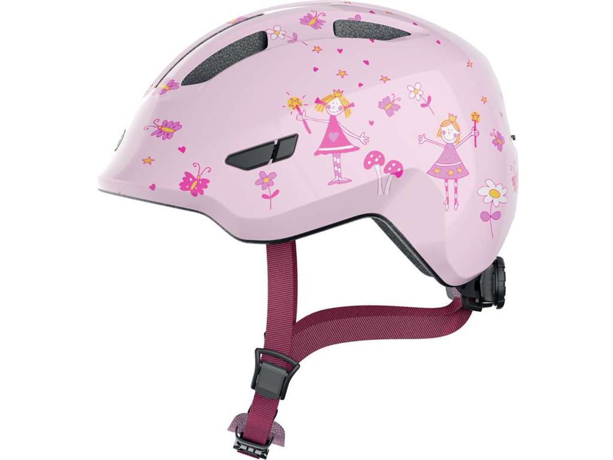 Abus Smiley 3.0 - Cykelhjelm til børn - Rose Princess - Str. 45-50 cm