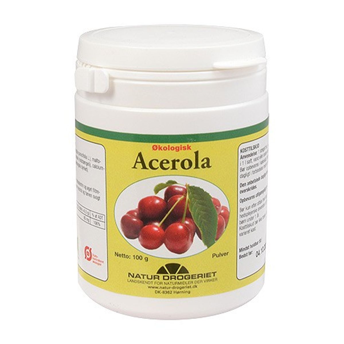 Acerola C-pulver Økologisk - 100 gr - Natur Drogeriet