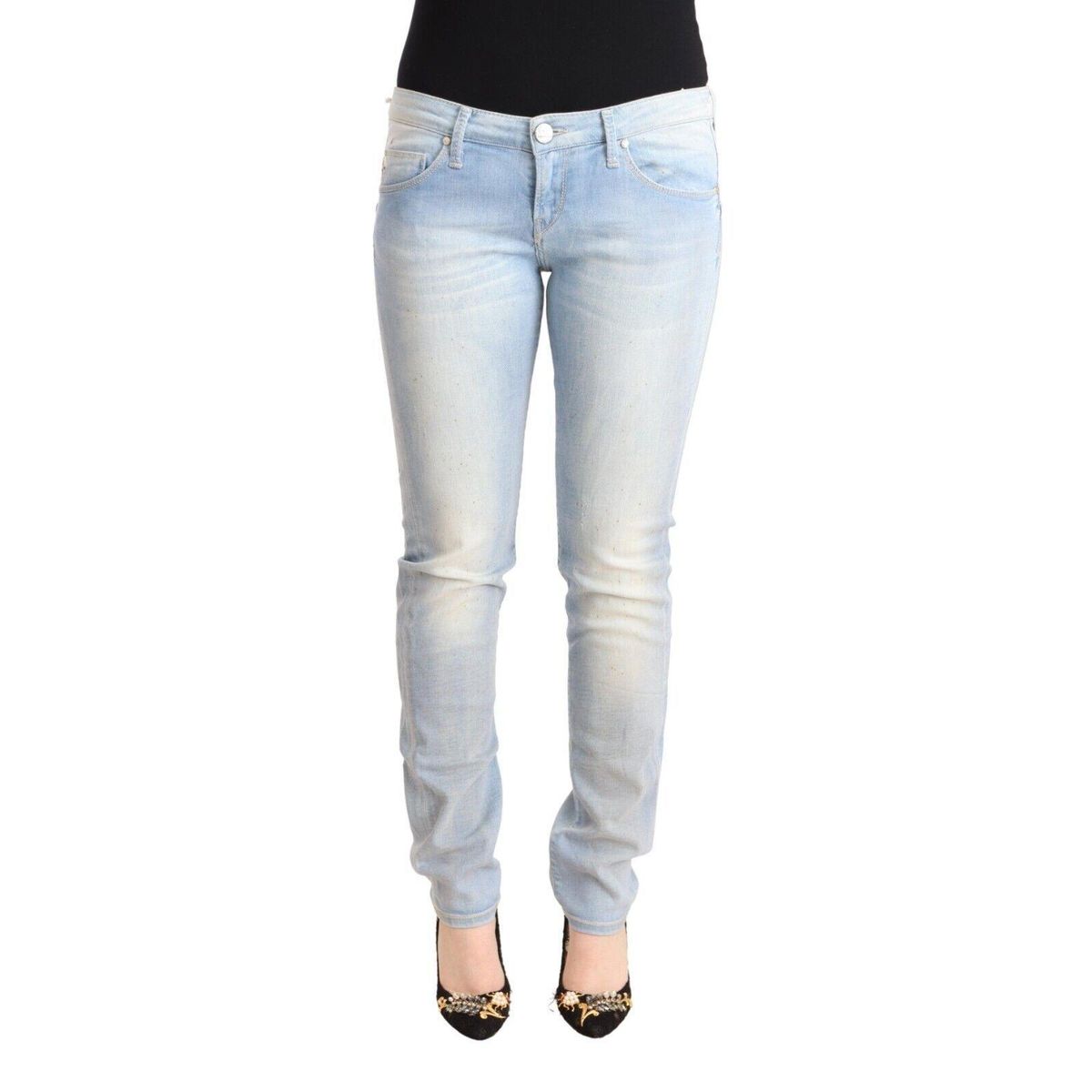 Acht Chic Low Waist Skinny Light Blue Denim