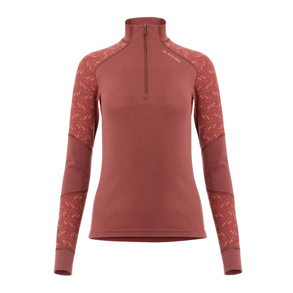 Aclima DesignWool Glitre Mock Neck Woman - Rogn - M