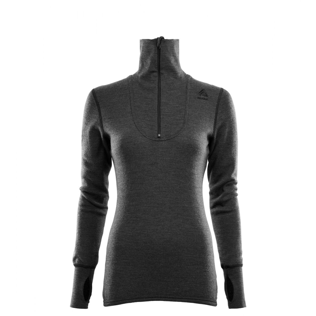 Aclima DoubleWool Polo Shirt Zip Woman - Marengo / Jet Black - L