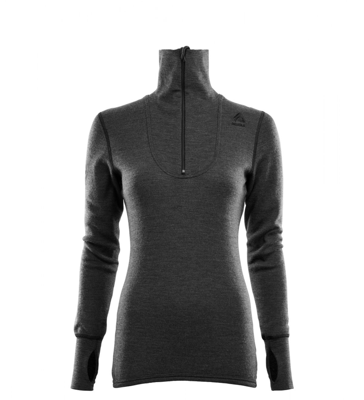 Aclima DoubleWool Polo Shirt Zip Woman - Marengo / Jet Black - M