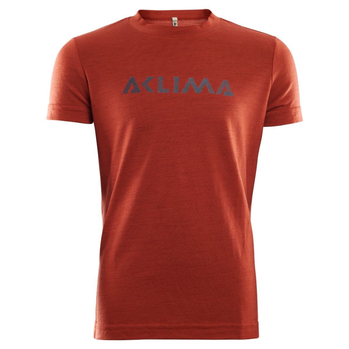 Aclima Lightwool T-Shirt Logo Junior - Red Ochre - 150