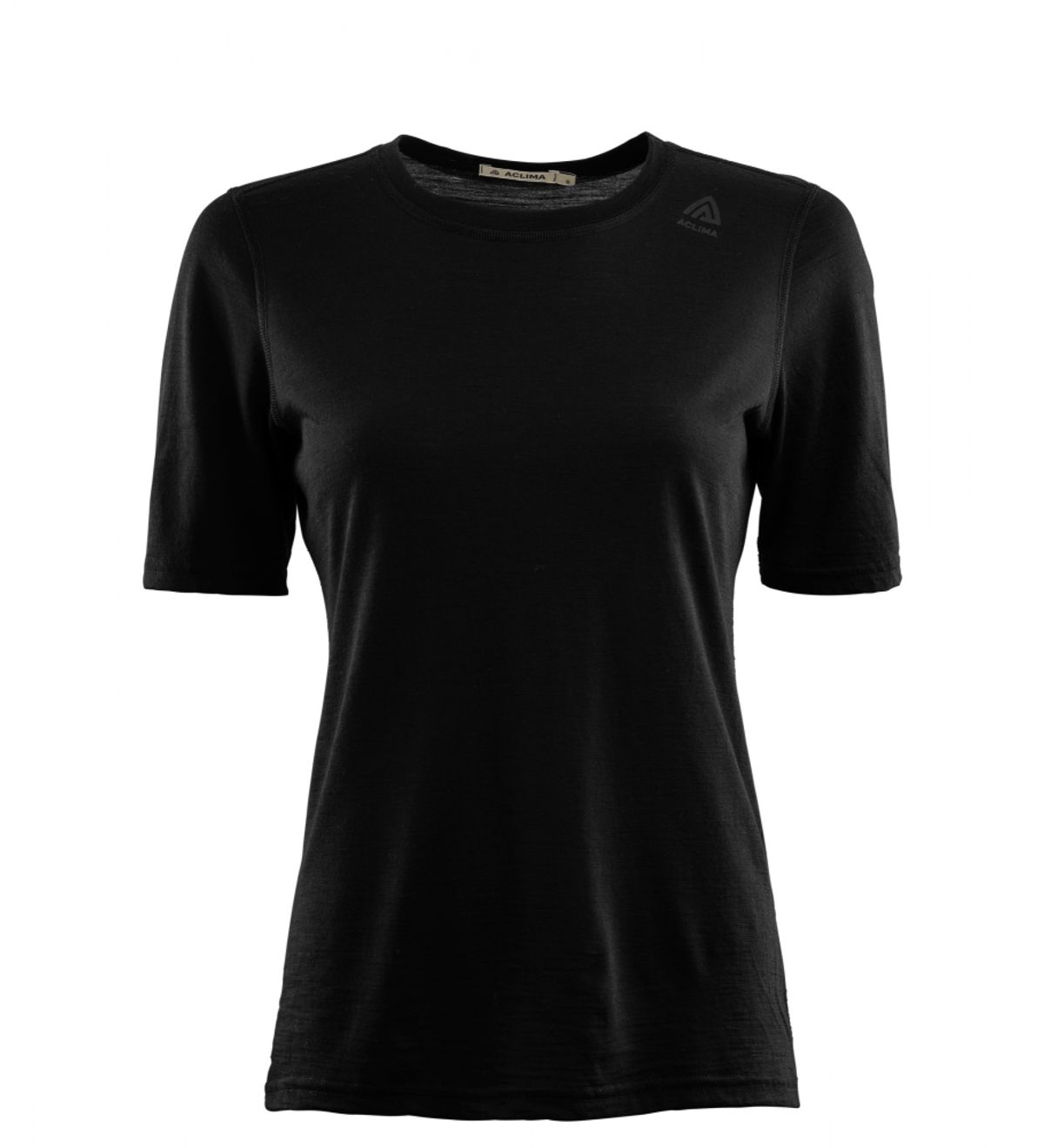 Aclima LightWool Undershirt Tee Woman - Jet Black - L