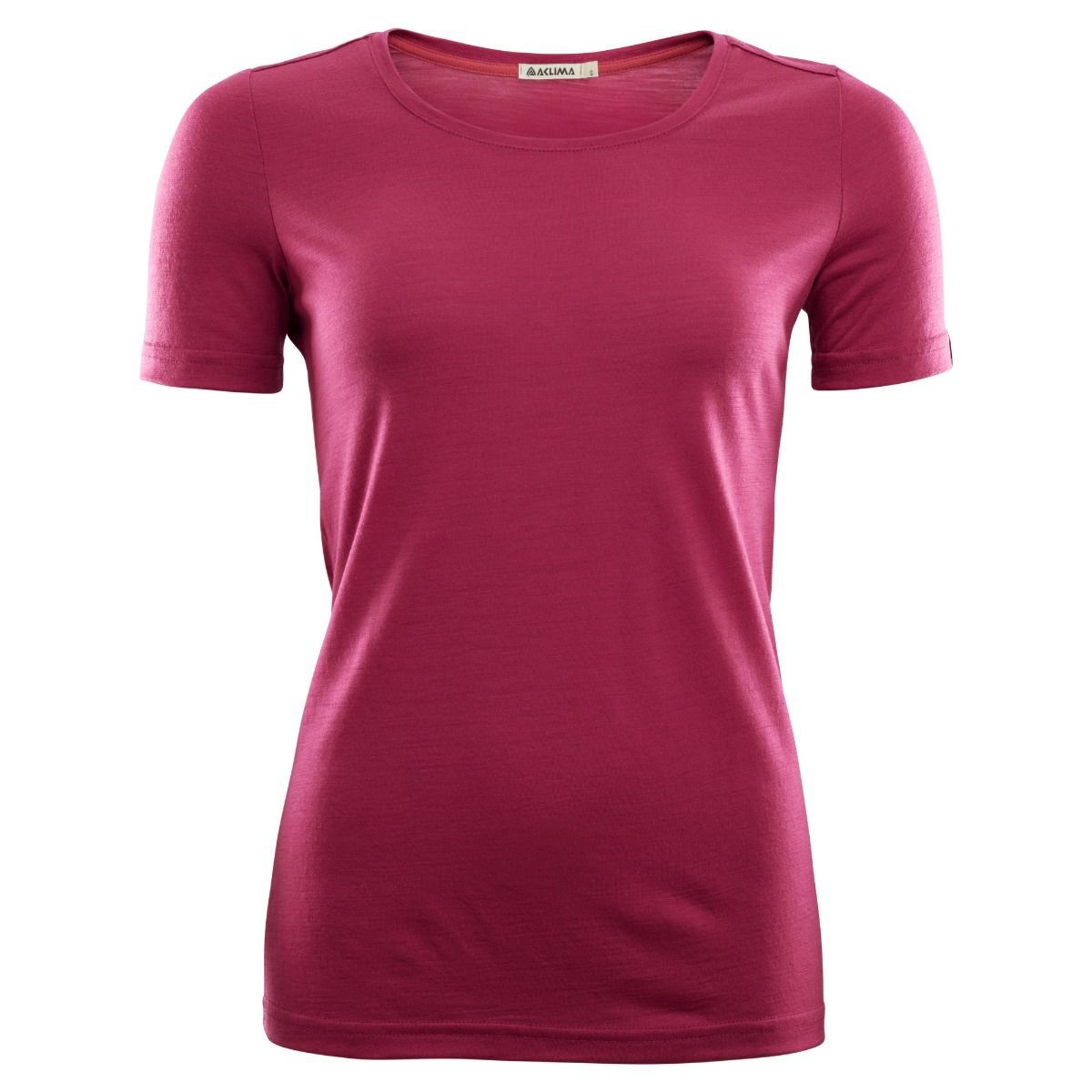 Aclima Round Neck Dame Lightwool Cerise L