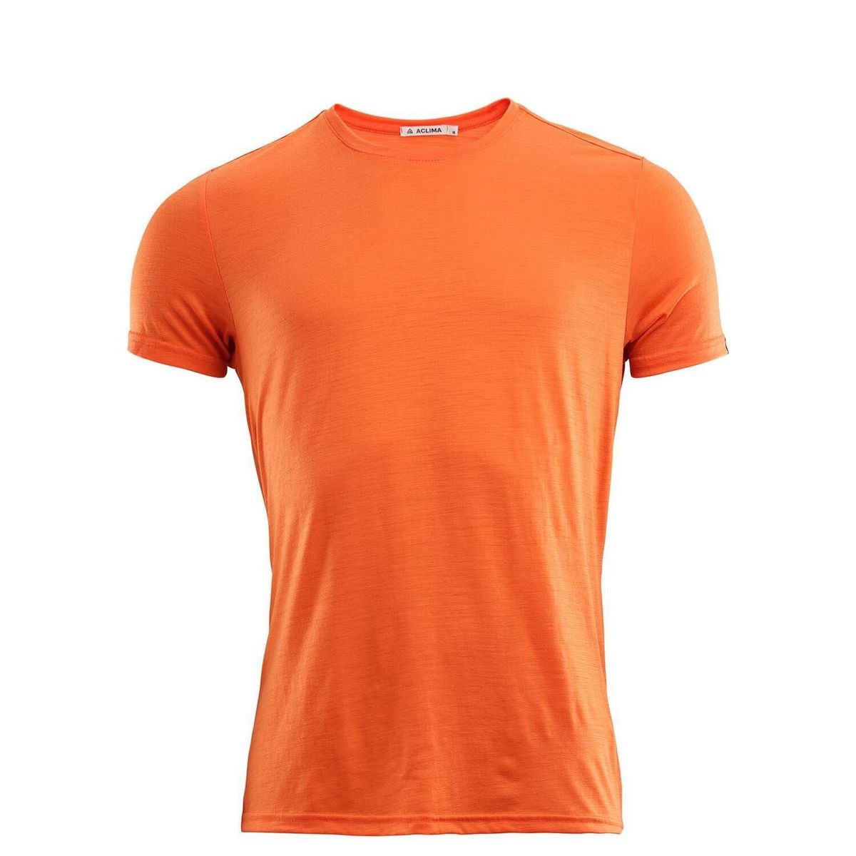 Aclima Round Neck Herre Lightwool Tiger Orange L