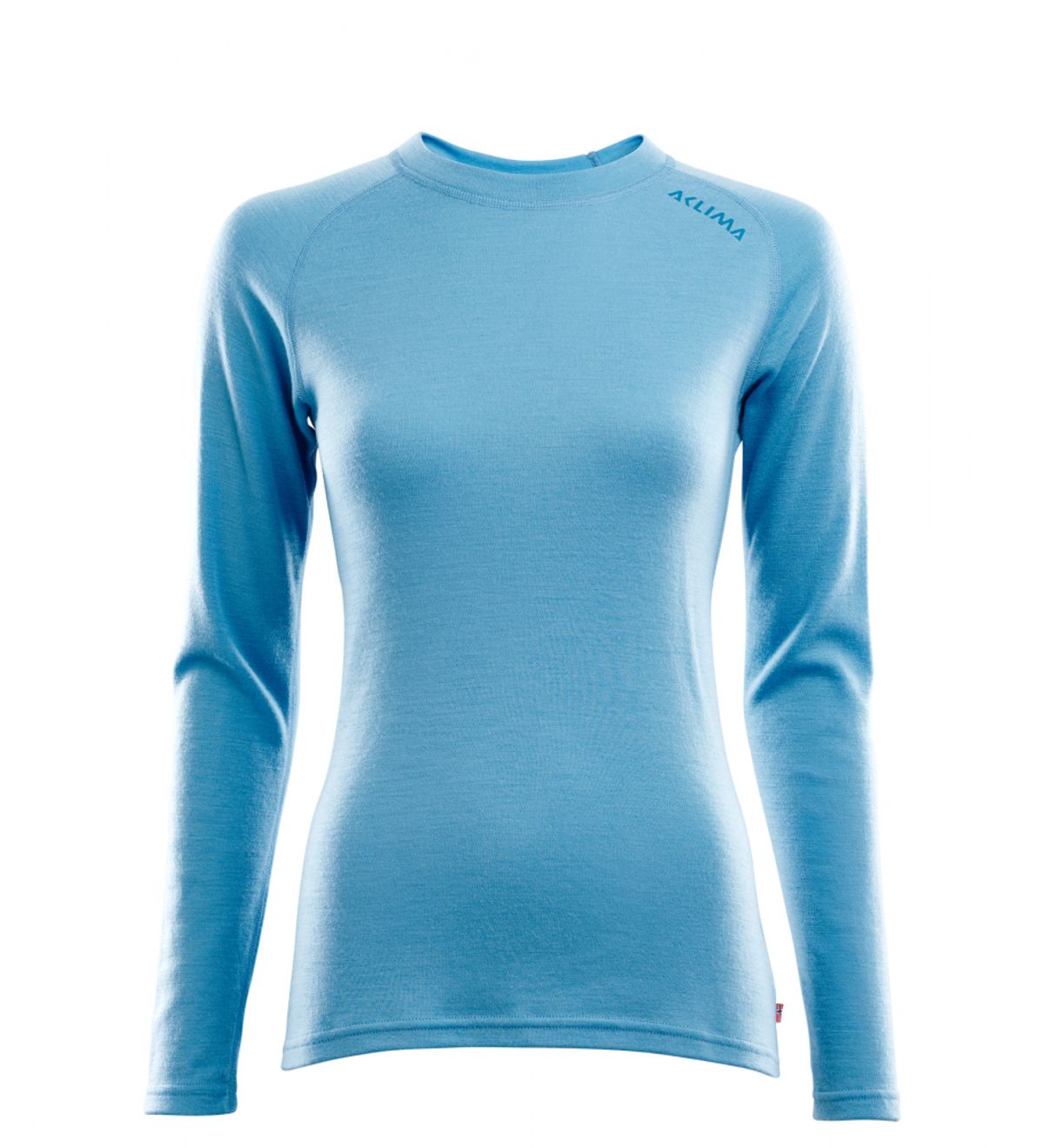 Aclima WarmWool Crew Neck Shirt Woman - Azure Blue - L