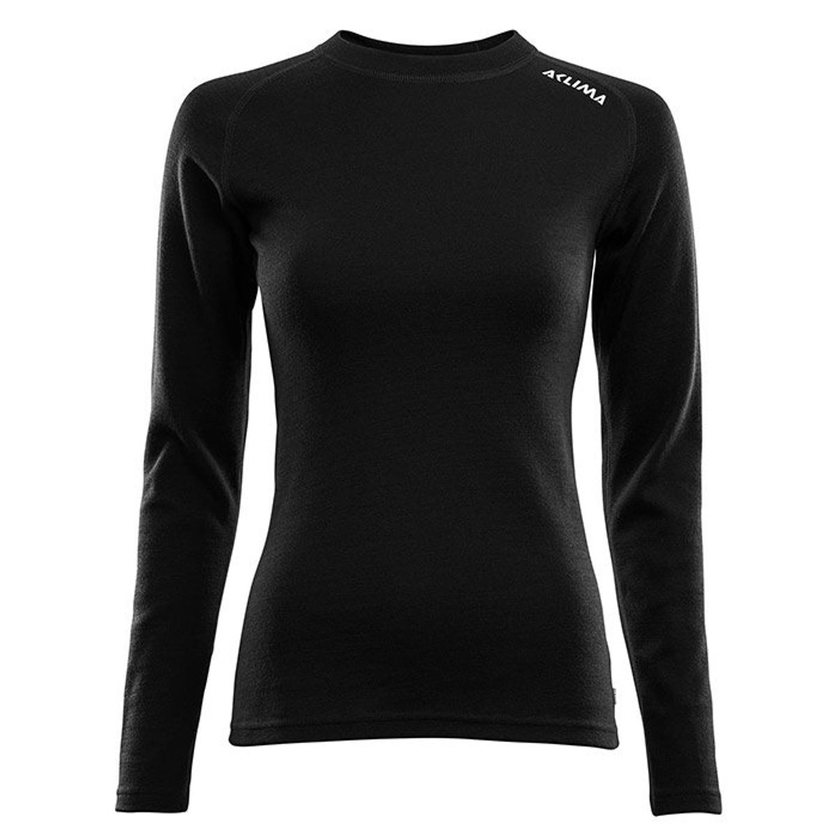 Aclima Warmwool Crew Neck Woman, Sort-XS - Undertøj