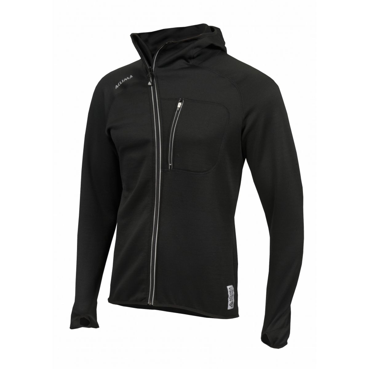 Aclima WoolShell Jacket w/Hood Man - Jet Black - Small