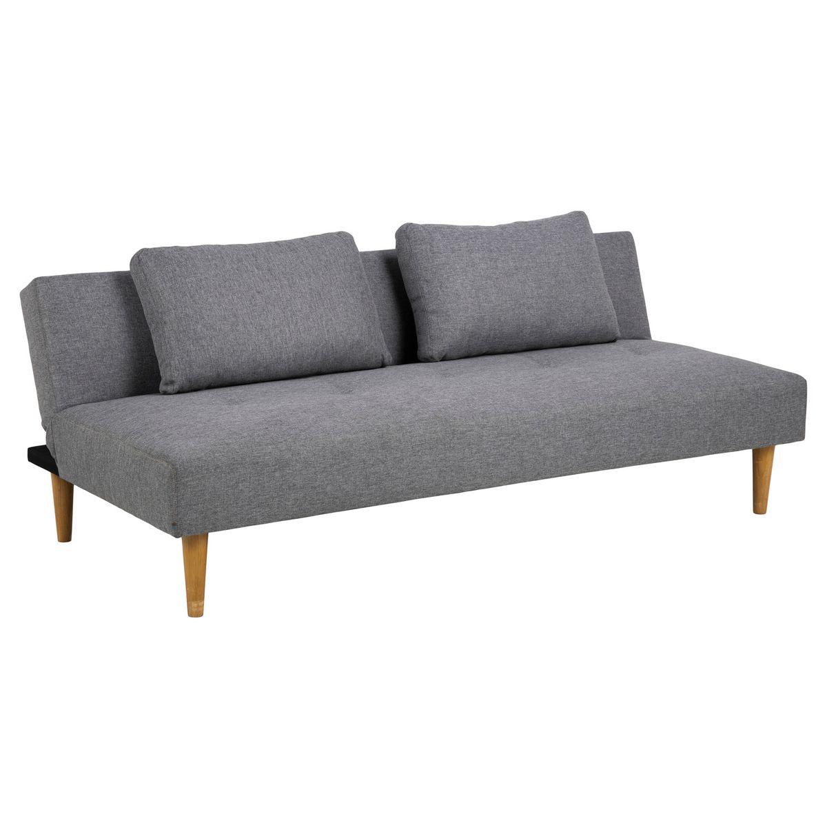 ACT NORDIC Lucca sovesofa, m. 2 puder - lysegrå polyester og gummitræ