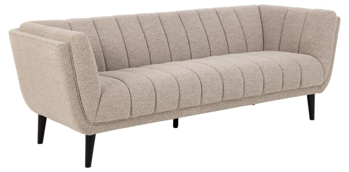 ACT NORDIC Tampa 3 pers. sofa - beige stof og sort gummitræ