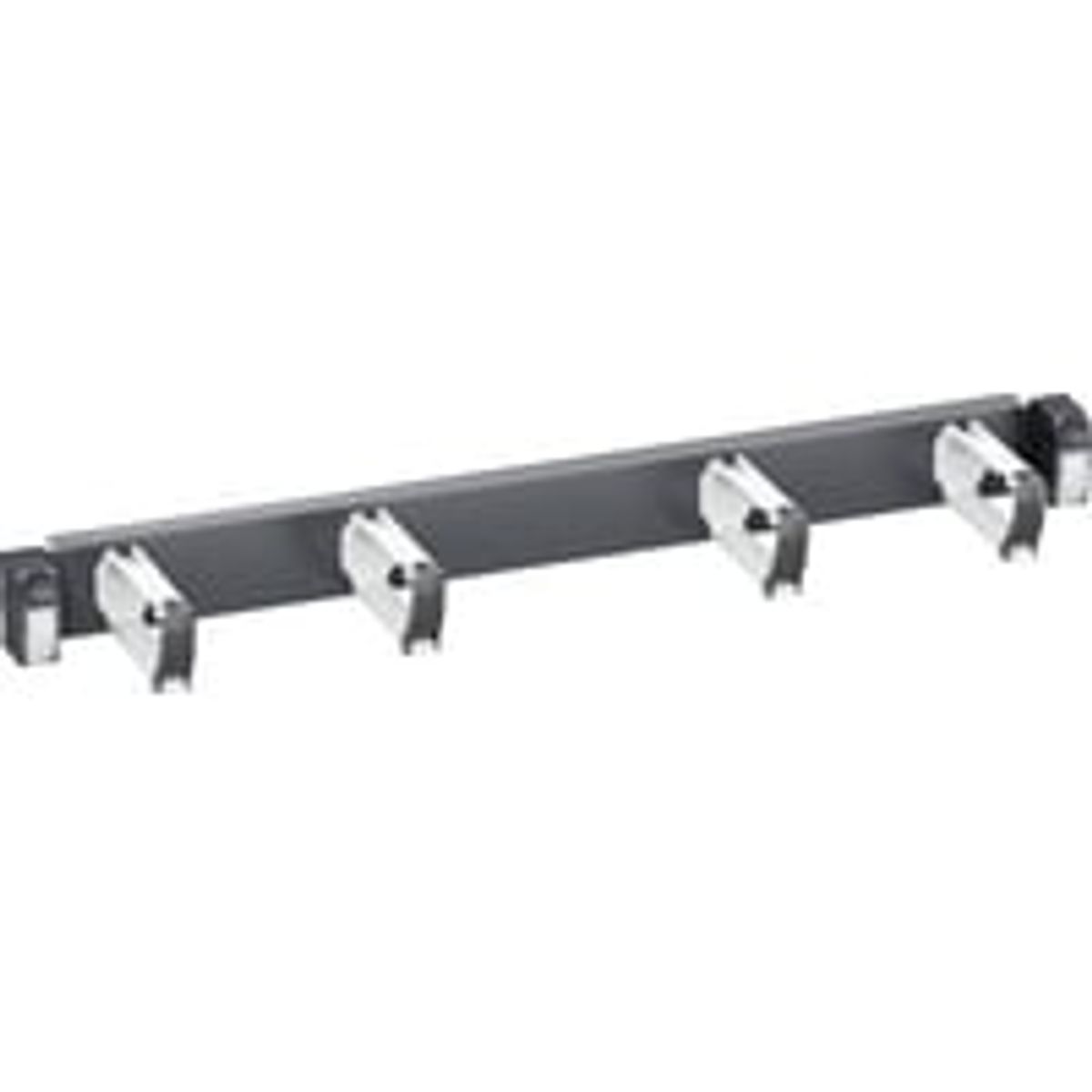 Actassi/LexCom 19" Rack - Patchkabelholder med Quick Fix, 1HE - Koksgr