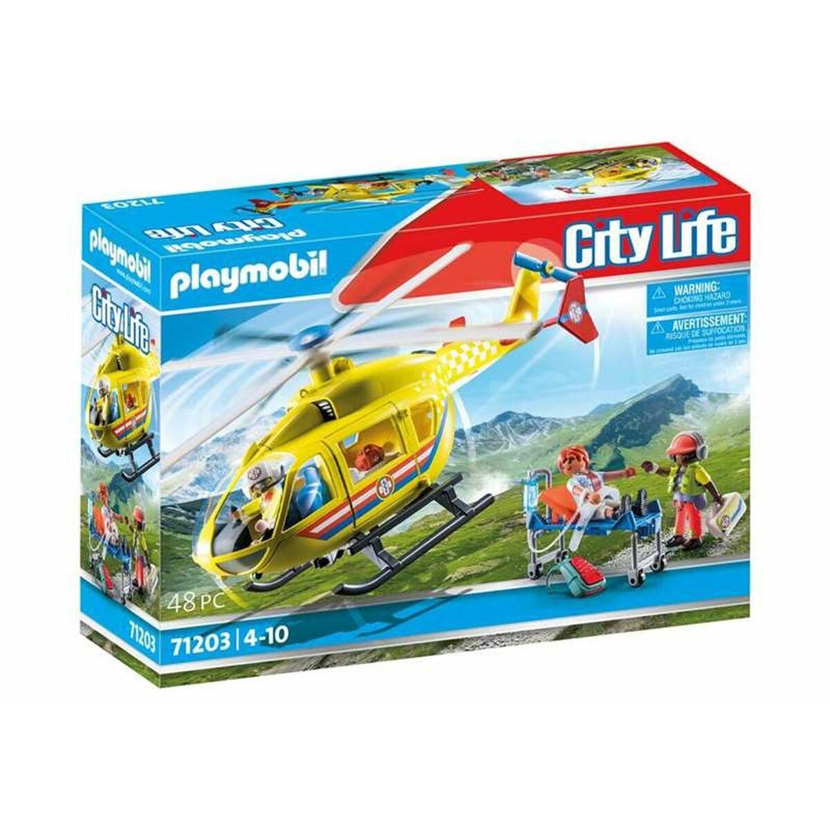 Action Figurer Playmobil Rescue helicoptere 48 Dele