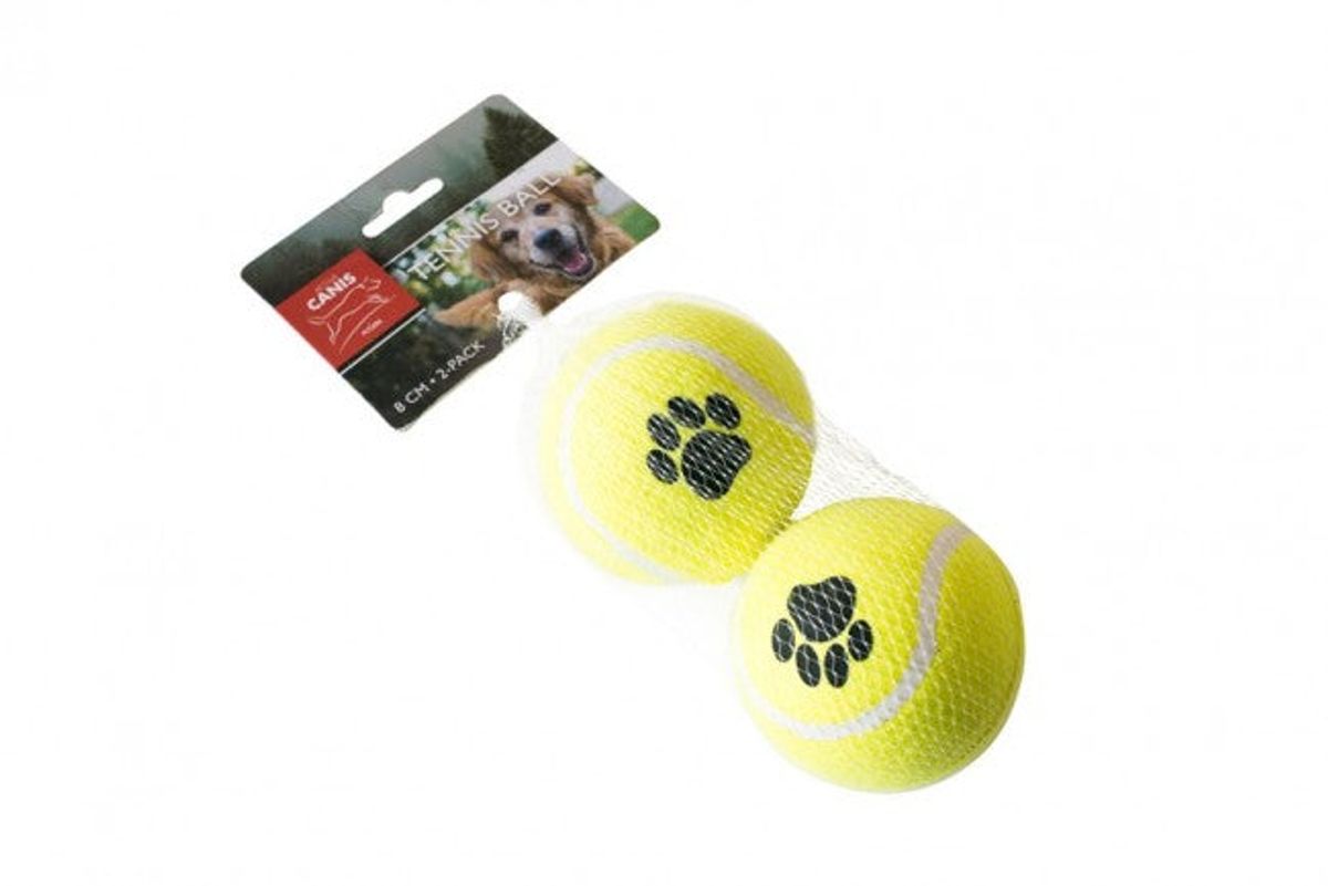 Active canis tennisbolde 8 cm, 2-pack hundelegetøj