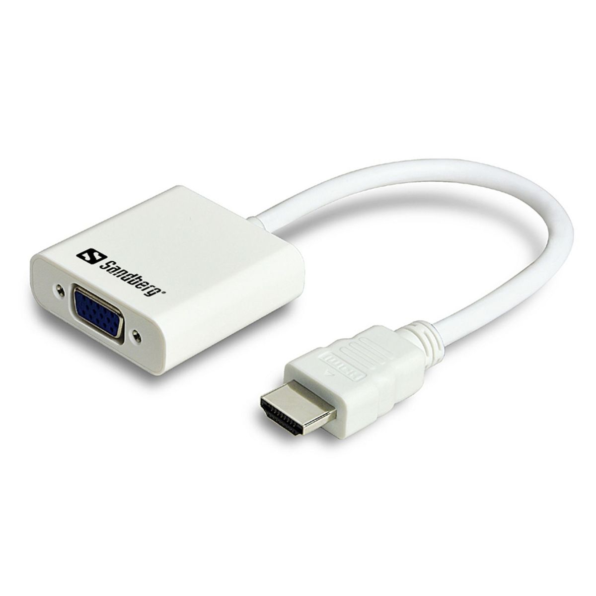 Adapter Hdmi til VGA hun Hvid