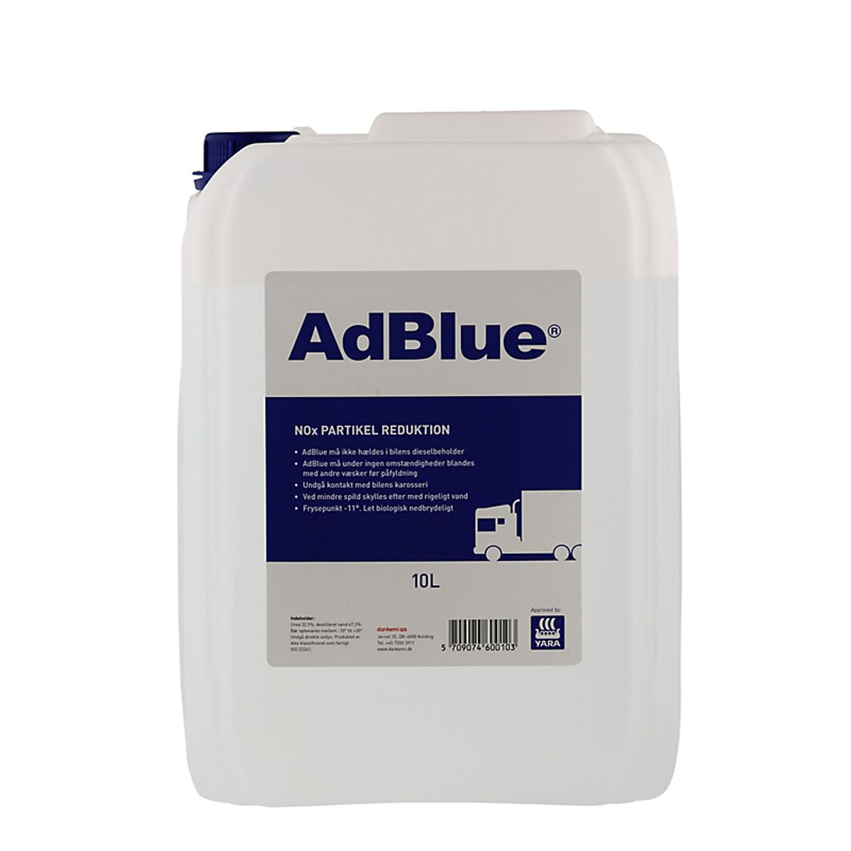 AdBlue 10L dunk med snøvs Til NOx partikel reduktion.