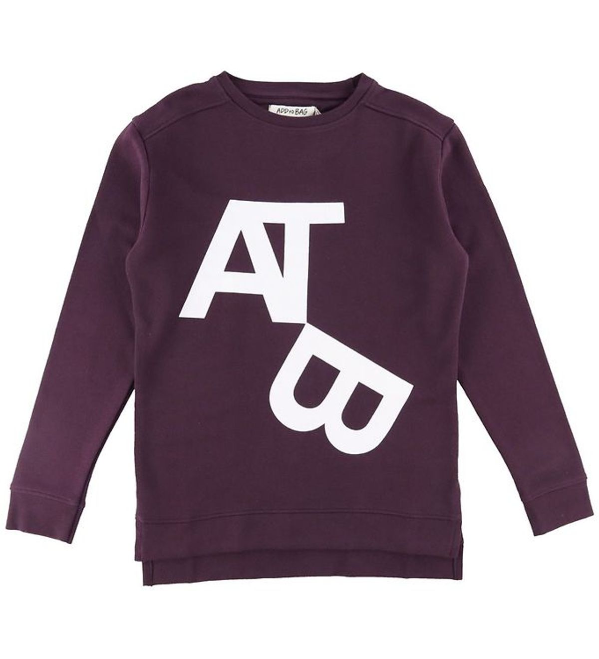 Add to Bag Sweatshirt - Mørk Lilla m. Print