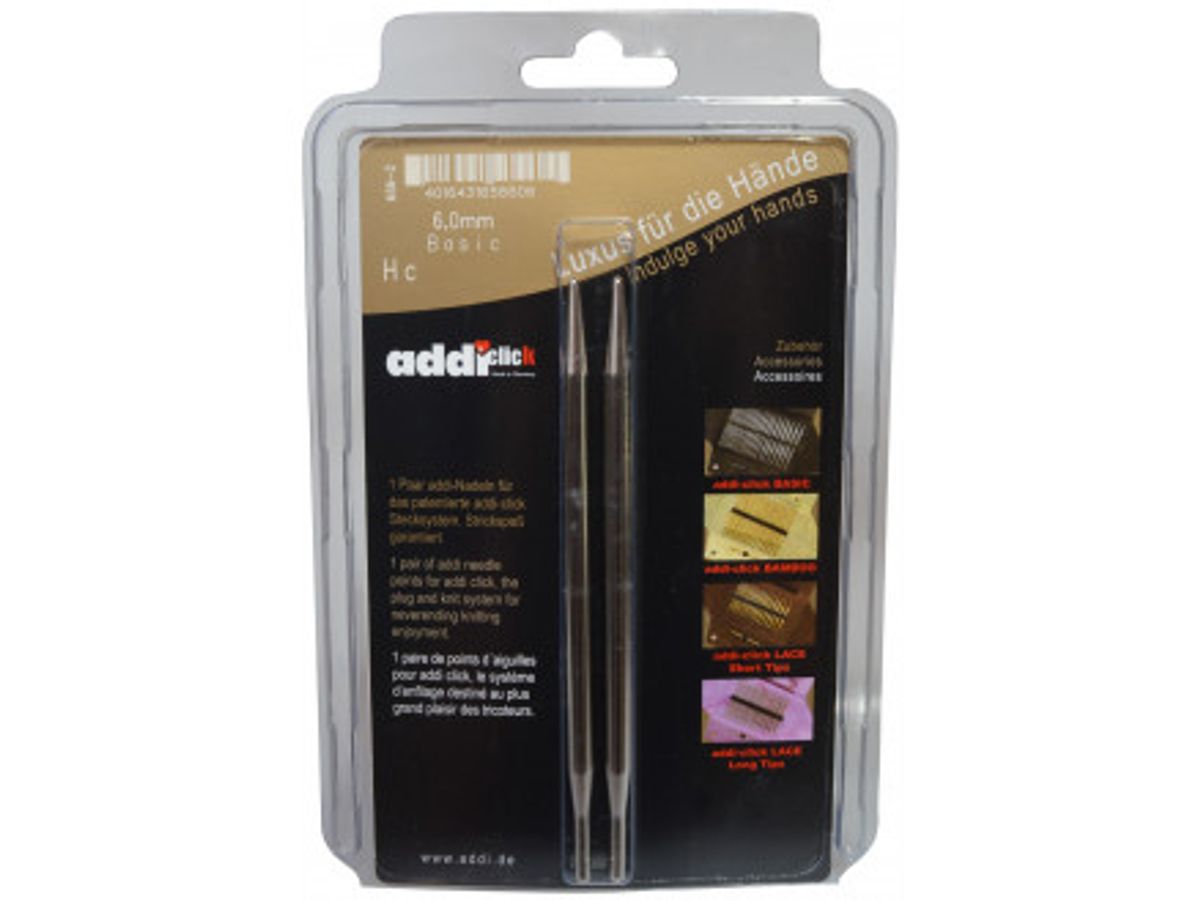 Addi Click Turbo Udskiftelige Rundpinde Messing 13cm 6,00mm US10