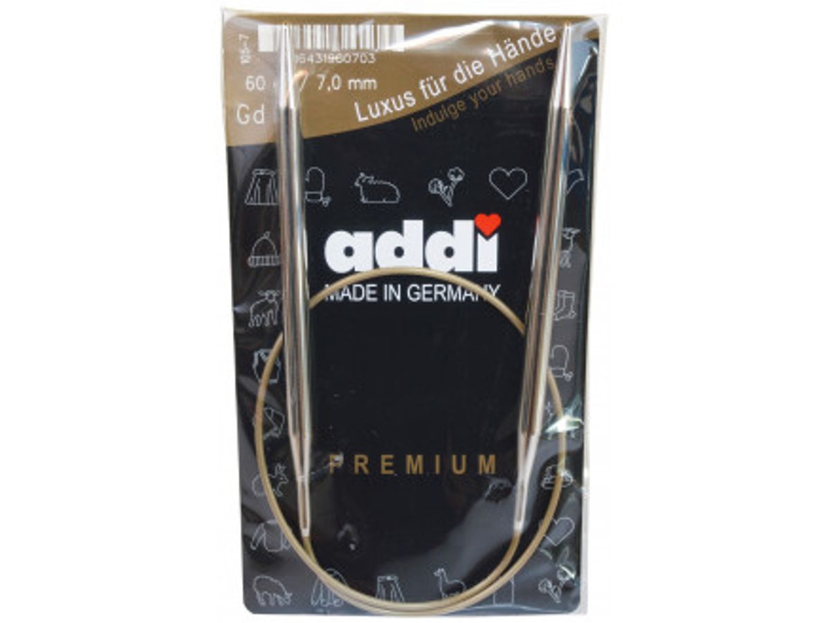 Addi Turbo Rundpinde Messing 60cm 7,00mm / 23.6in US10 ¾