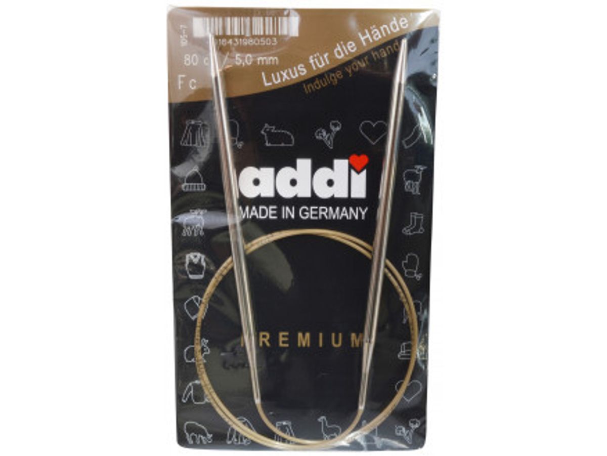 Addi Turbo Rundpinde Messing 80cm 5,00mm / 31.5in US8