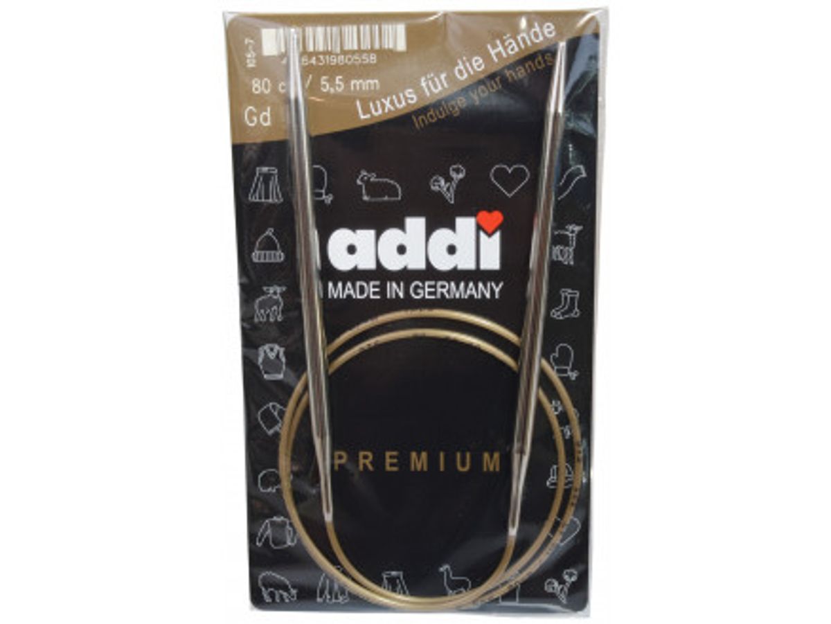 Addi Turbo Rundpinde Messing 80cm 5,50mm / 31.5in US9