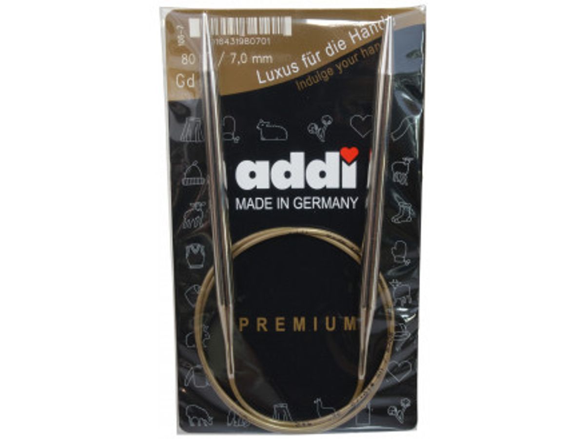 Addi Turbo Rundpinde Messing 80cm 7,00mm / 31.5in US10 ¾