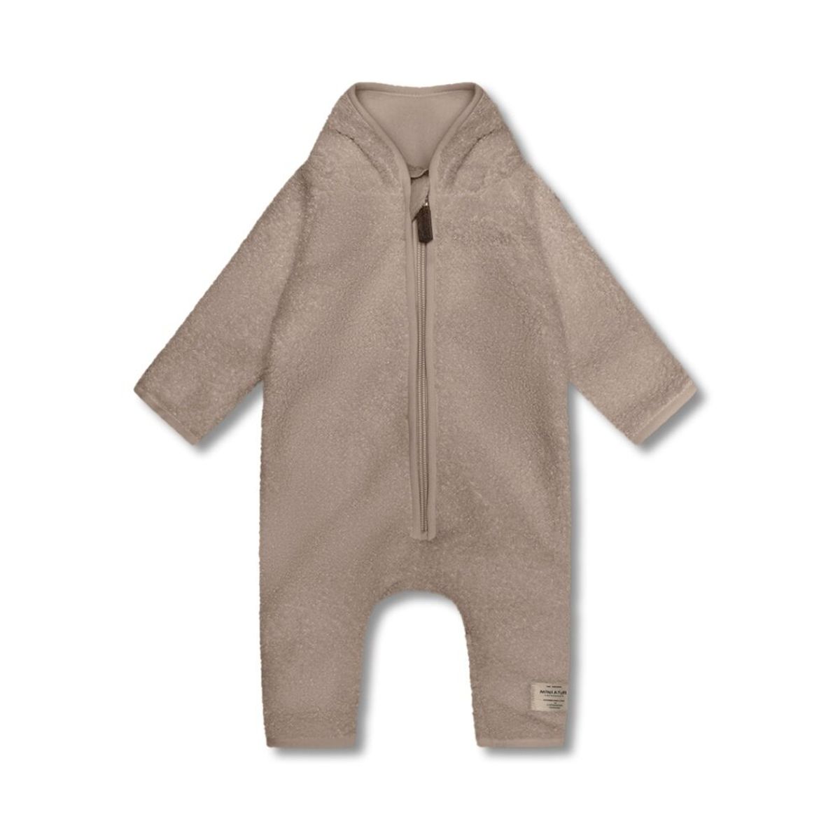 ADEL teddyfleece dragt - Grey brown - 62