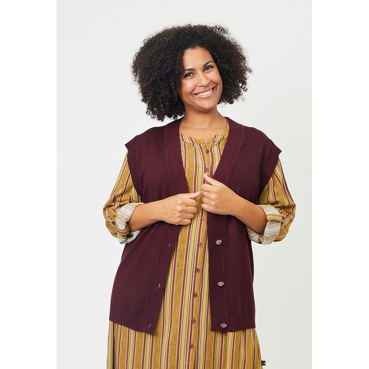 Adia - Bluse - Adabric - Burgundy - M/46-48