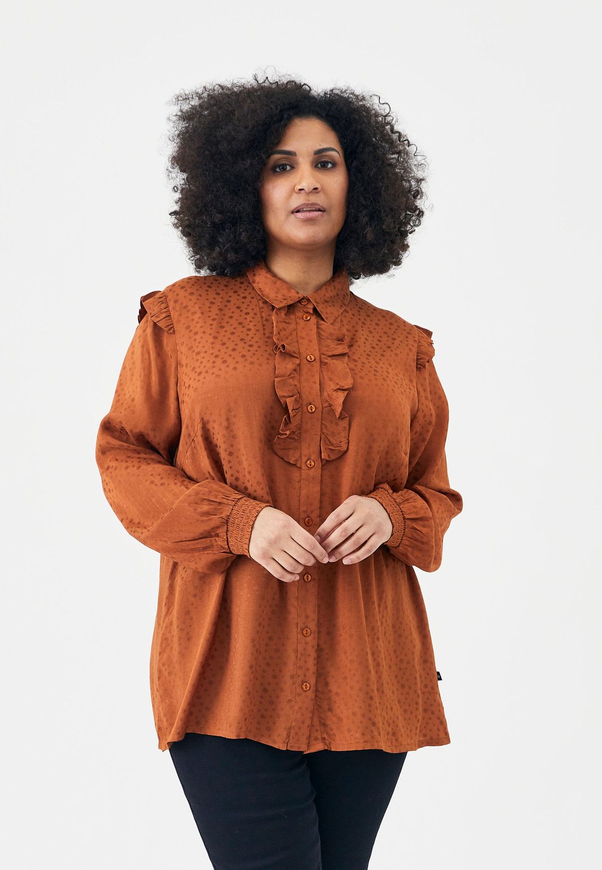 Adia - Bluse - Addaiva - Brown - L/50-52