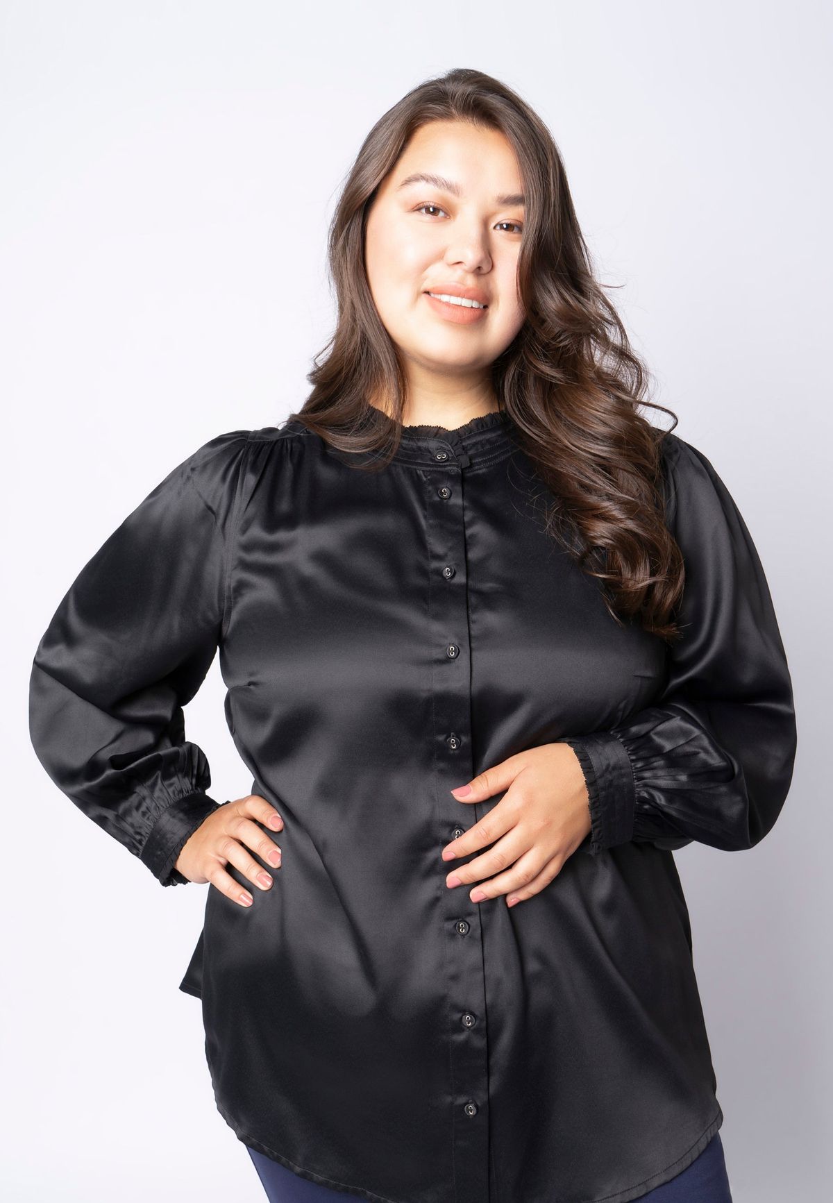 Adia - Bluse - Adelna - Black - L/50-52