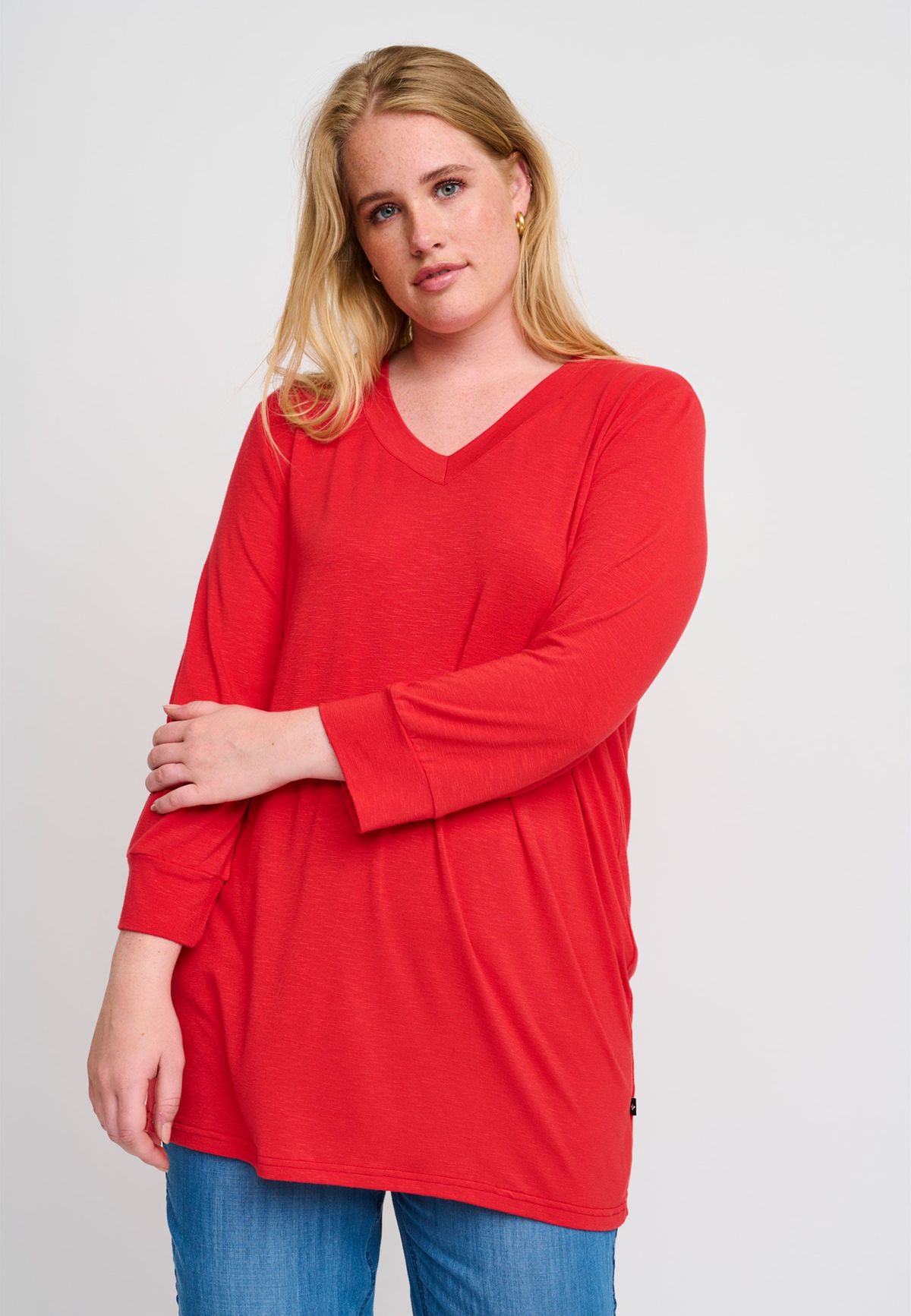 Adia - Bluse - Adlibby - Summer Red - Xs/38-40