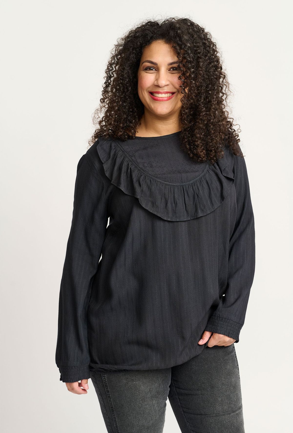 Adia - Bluse - Admagan - Black - M/46-48