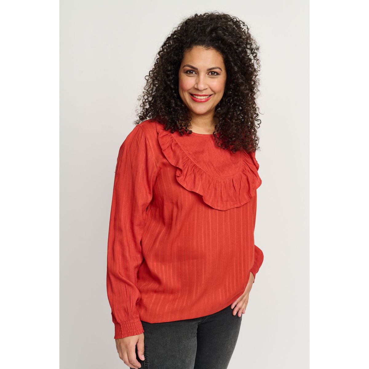 Adia - Bluse - Admagan - Burned Red - S/42-44