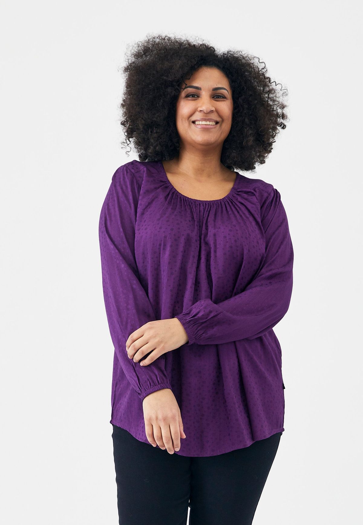 Adia - Bluse - Adsafiya - Purple - M/46-48