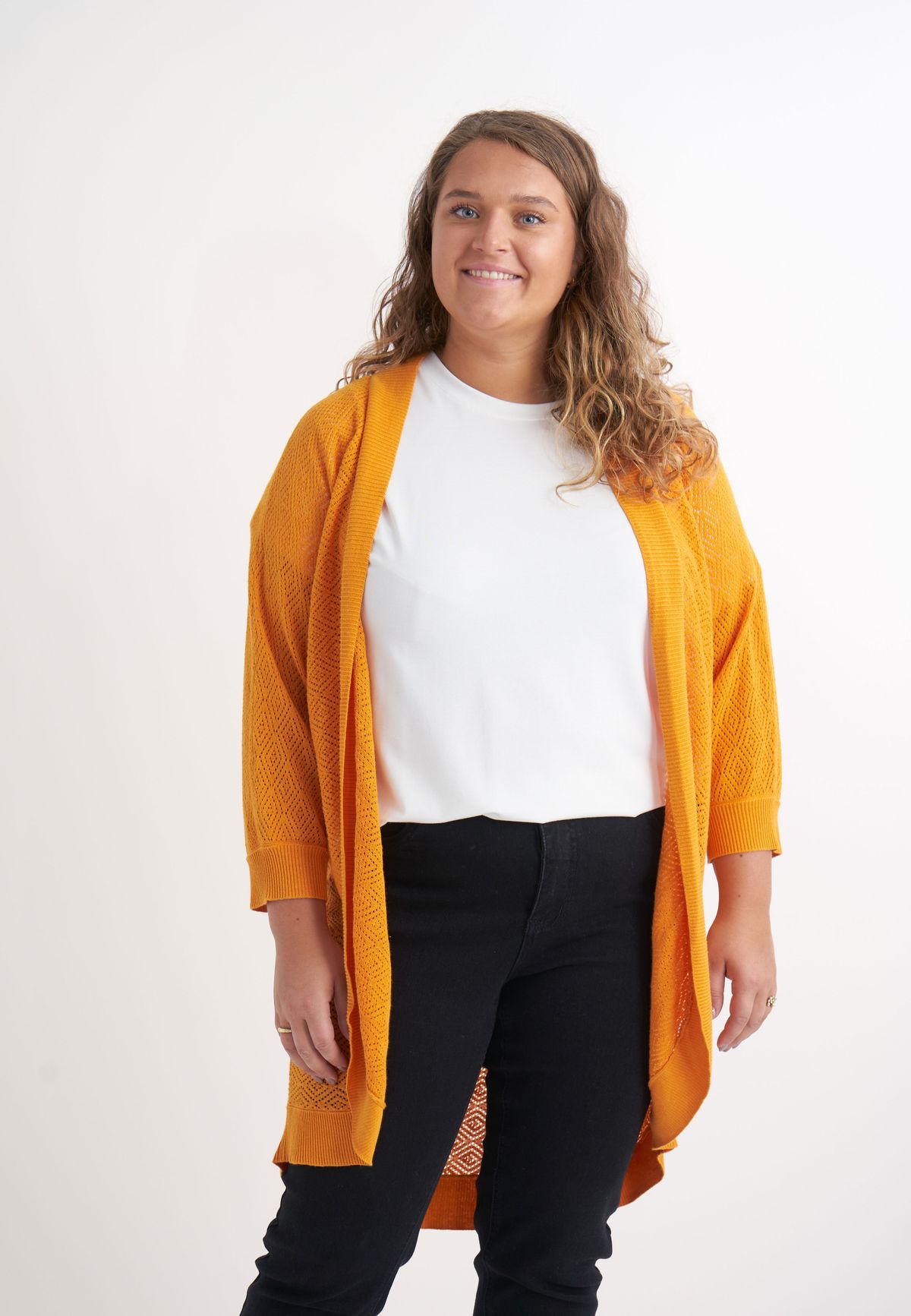 Adia - Cardigan - Adbritta - Cumquat Orange - M/46-48